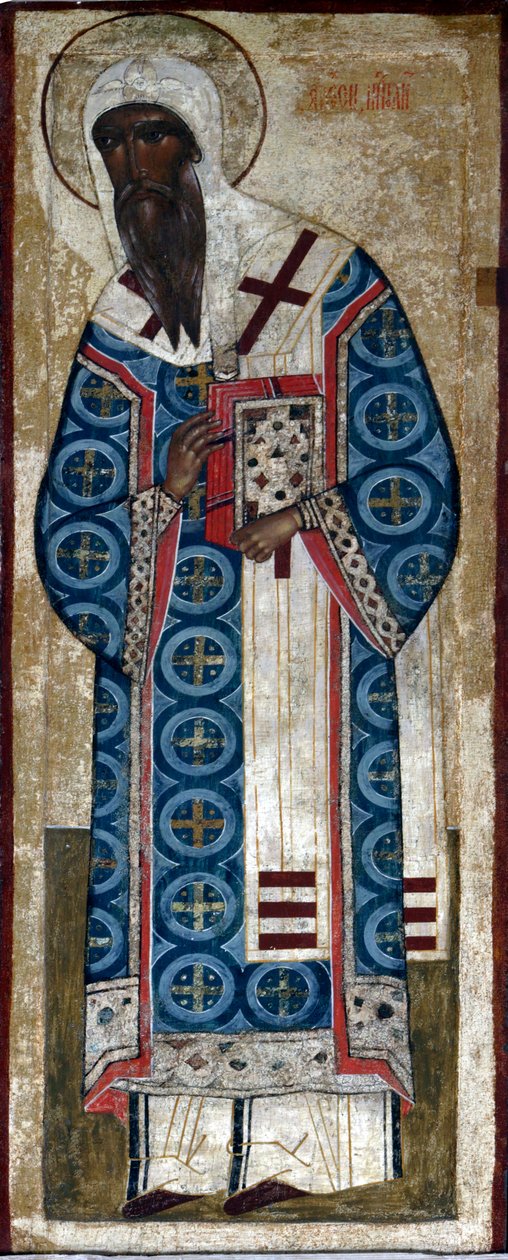 Sankt Metropolit Alexius, 1500-tallet. af Russian icon.