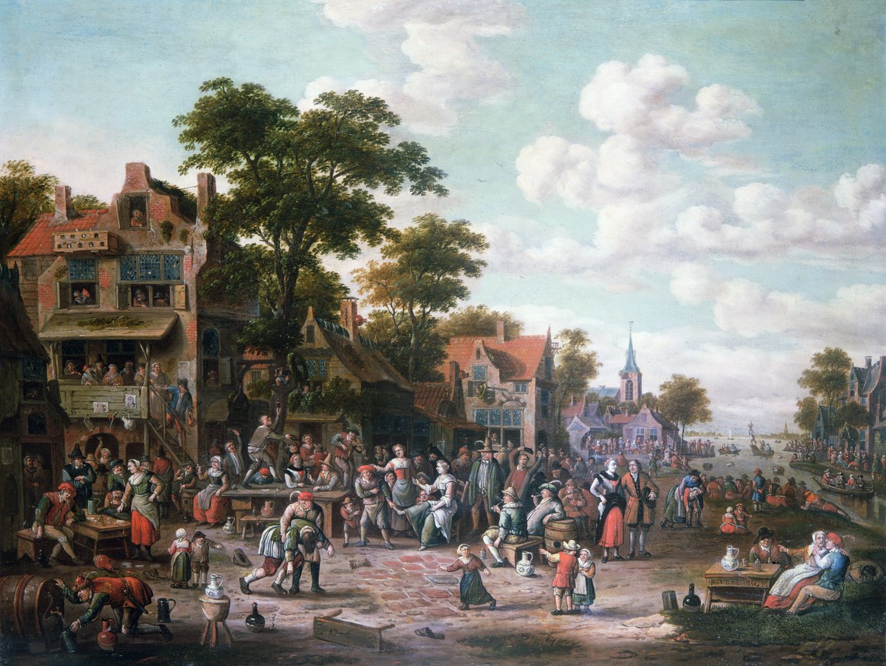 Landsbyfest, 1716 af Rutger Verburgh