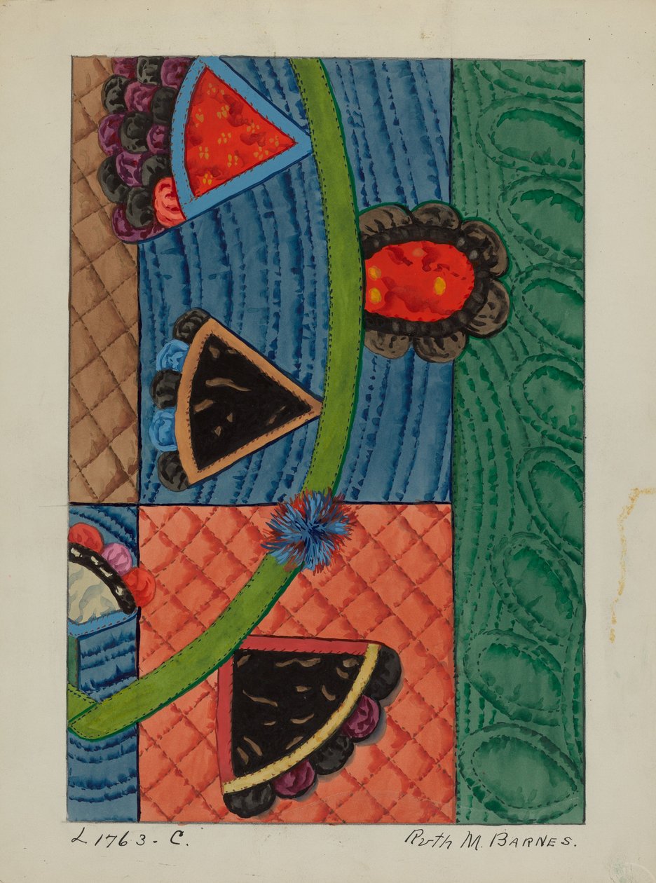 Coverlet Applique Quilt, ca. 1936. af Ruth M Barnes