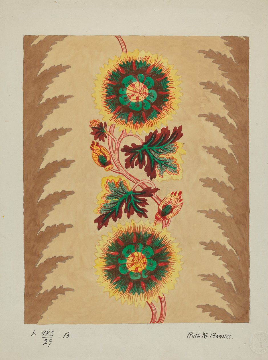 Quilt Sektion, c. 1936. af Ruth M Barnes
