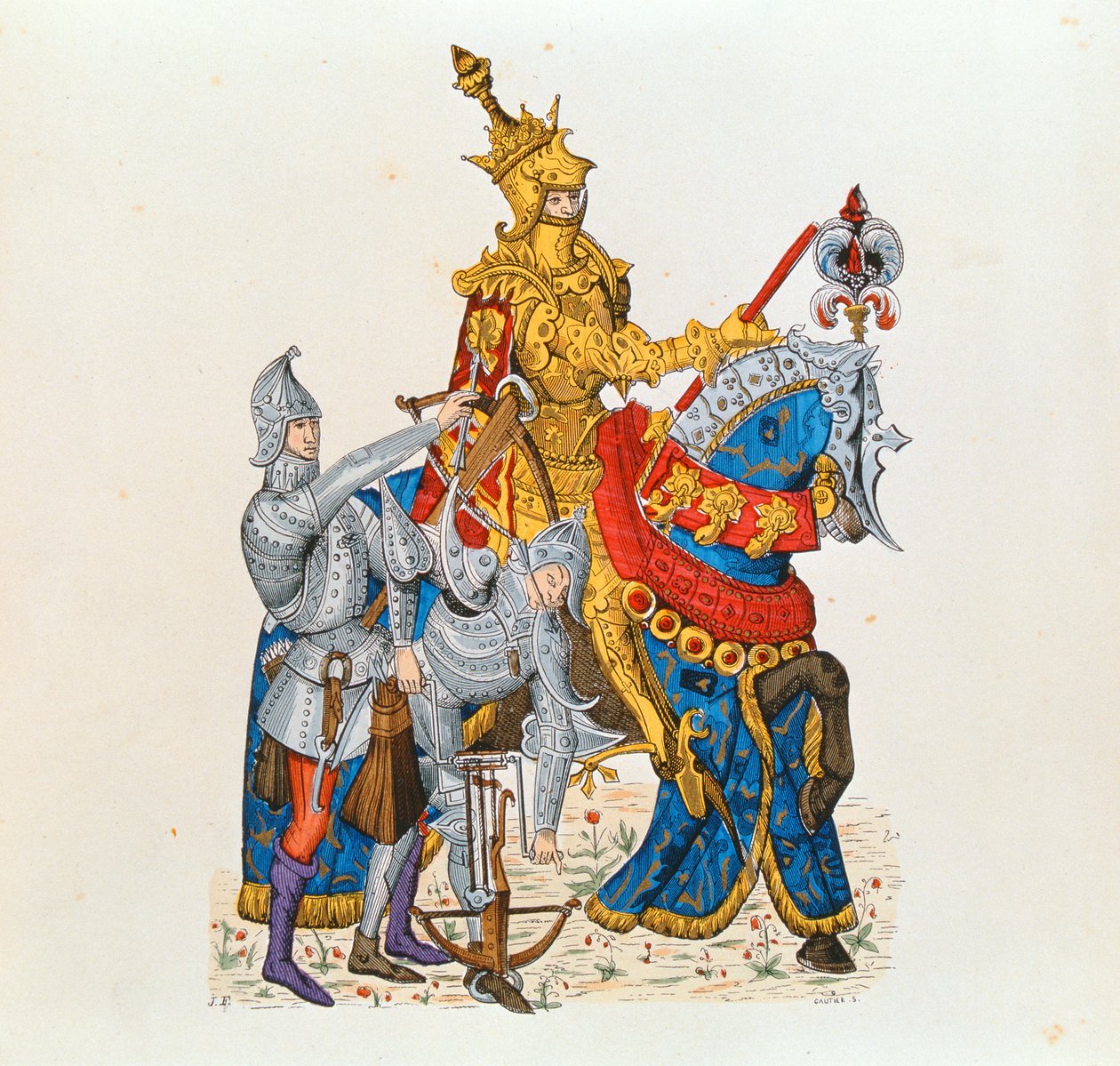 Kong Charles VII af Frankrig i ceremoniel dragt af S. Gautier