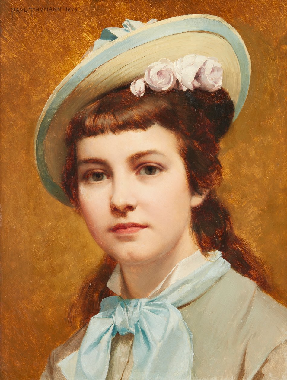 Olga (olie på panel) af S. Fabrizi