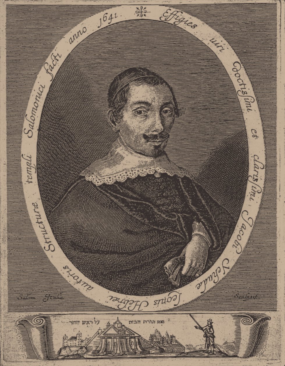 Portræt af Jacob Judah Leon 1602-1675 af Salom Italia