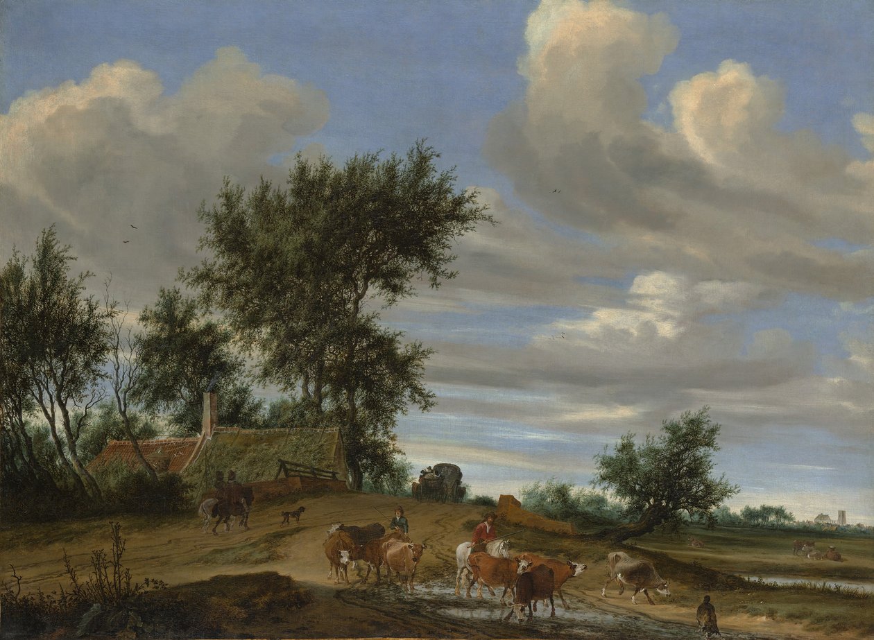 En landevej, 1648. af Salomon Ruysdael