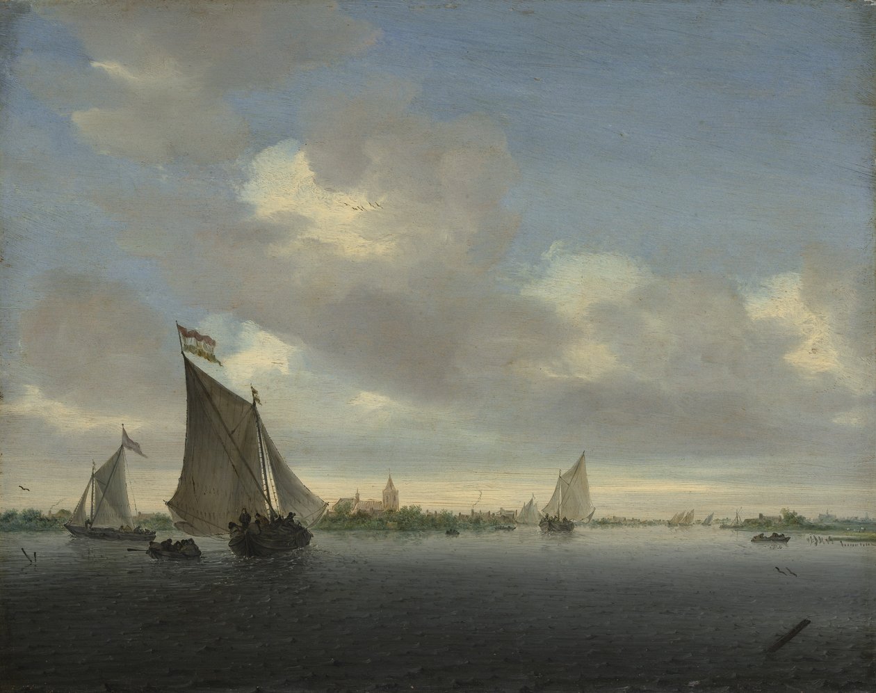 Marine, 1650. af Salomon Ruysdael
