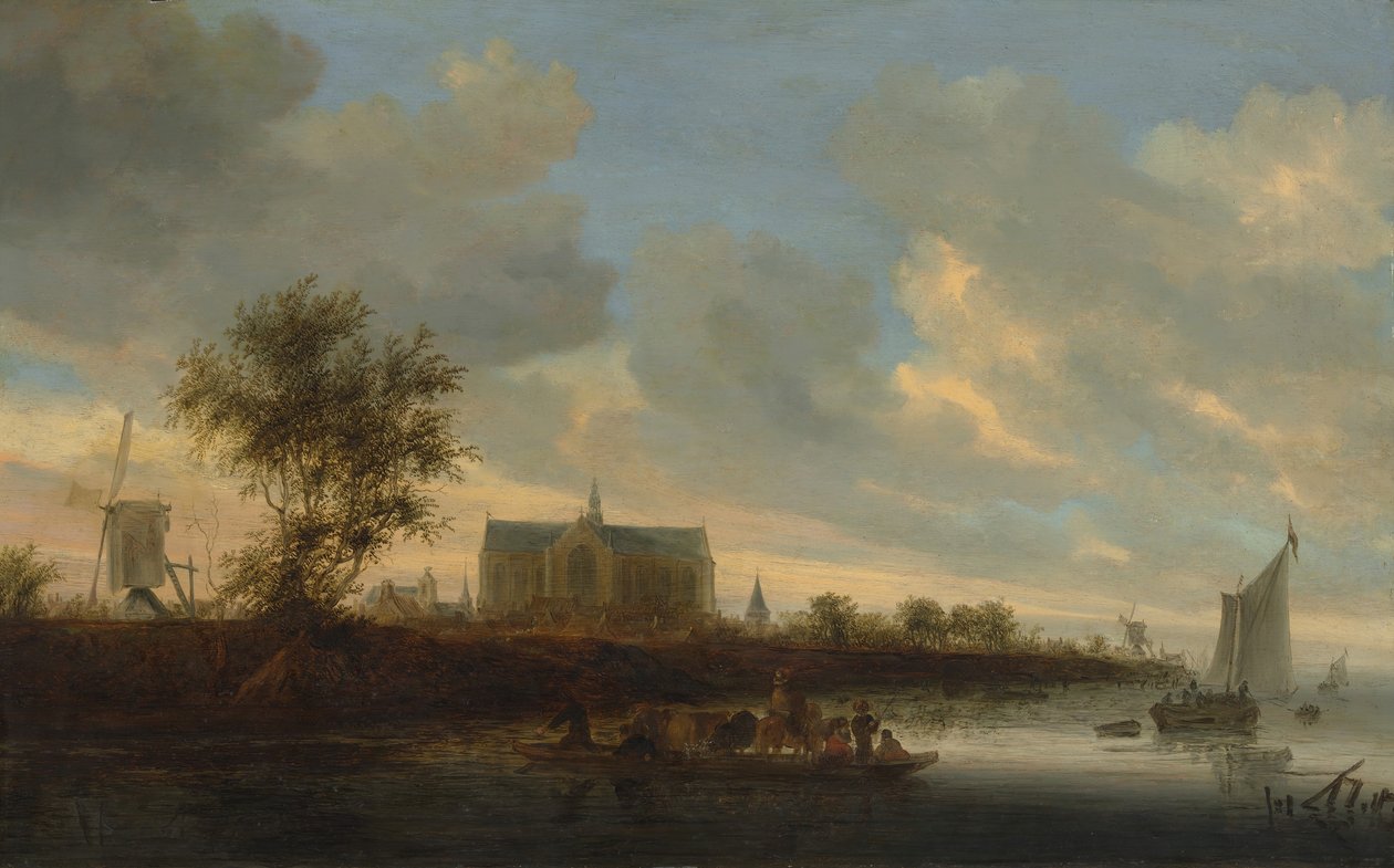 Udsigt over byen Alkmaar. af Salomon Ruysdael