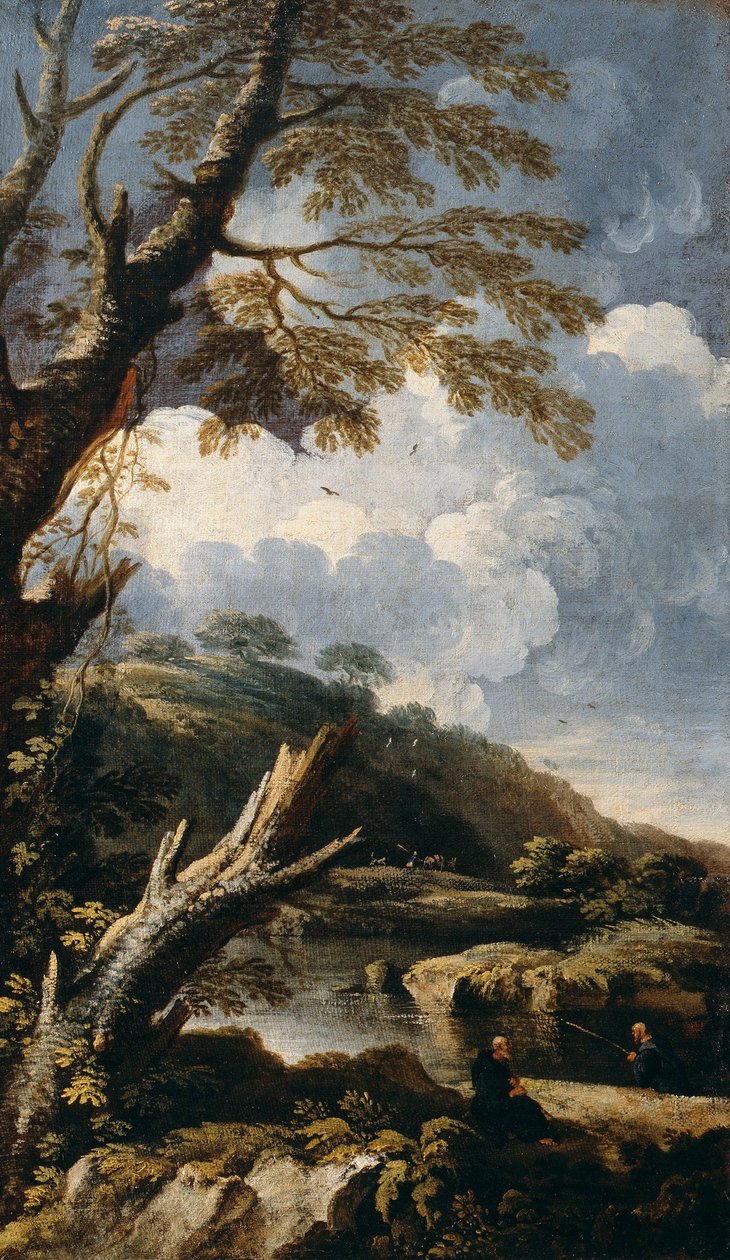 Munke Fiskeri af Salvator Rosa