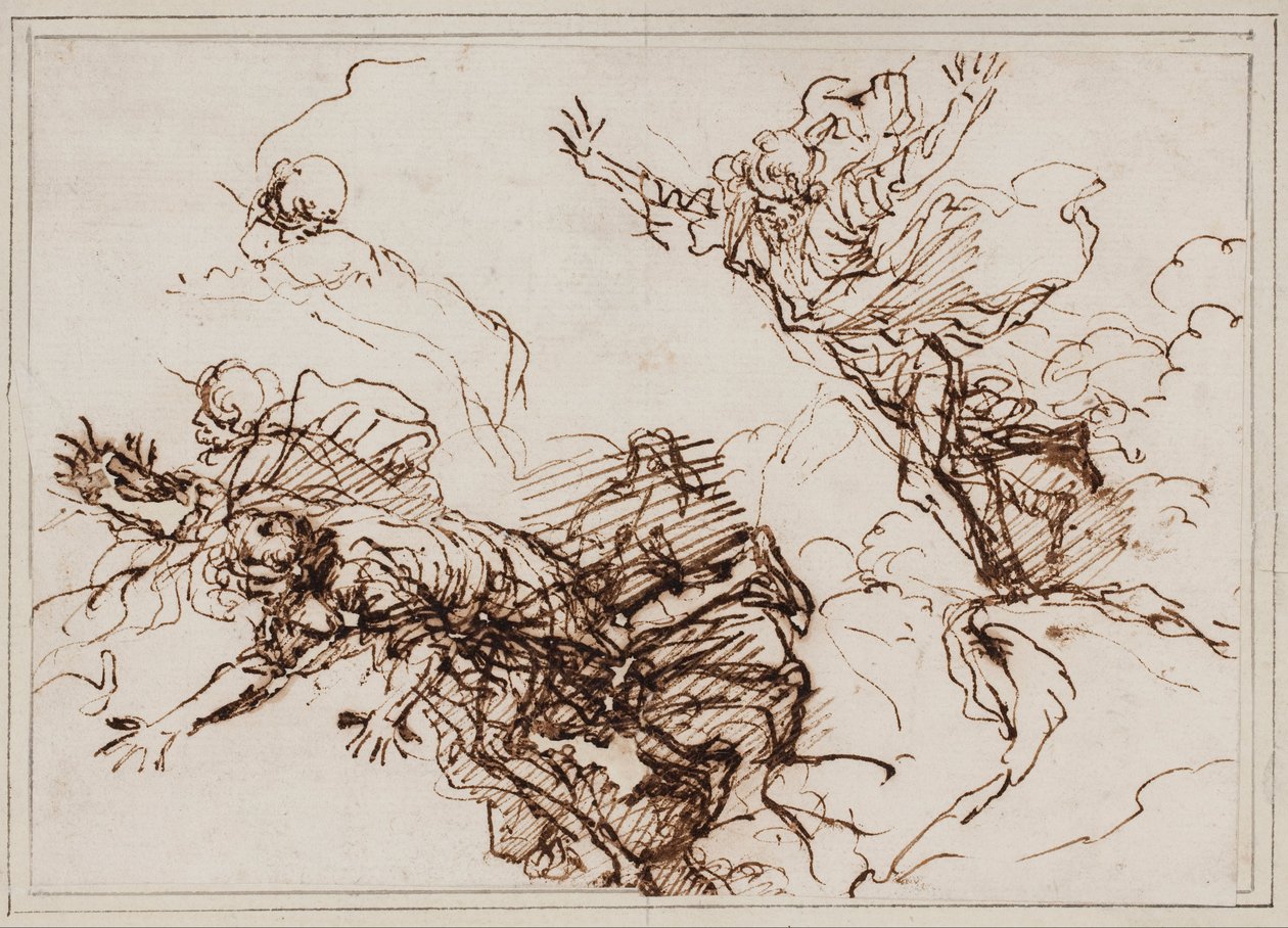 Undersøgelser for Empedokles død af Salvator Rosa