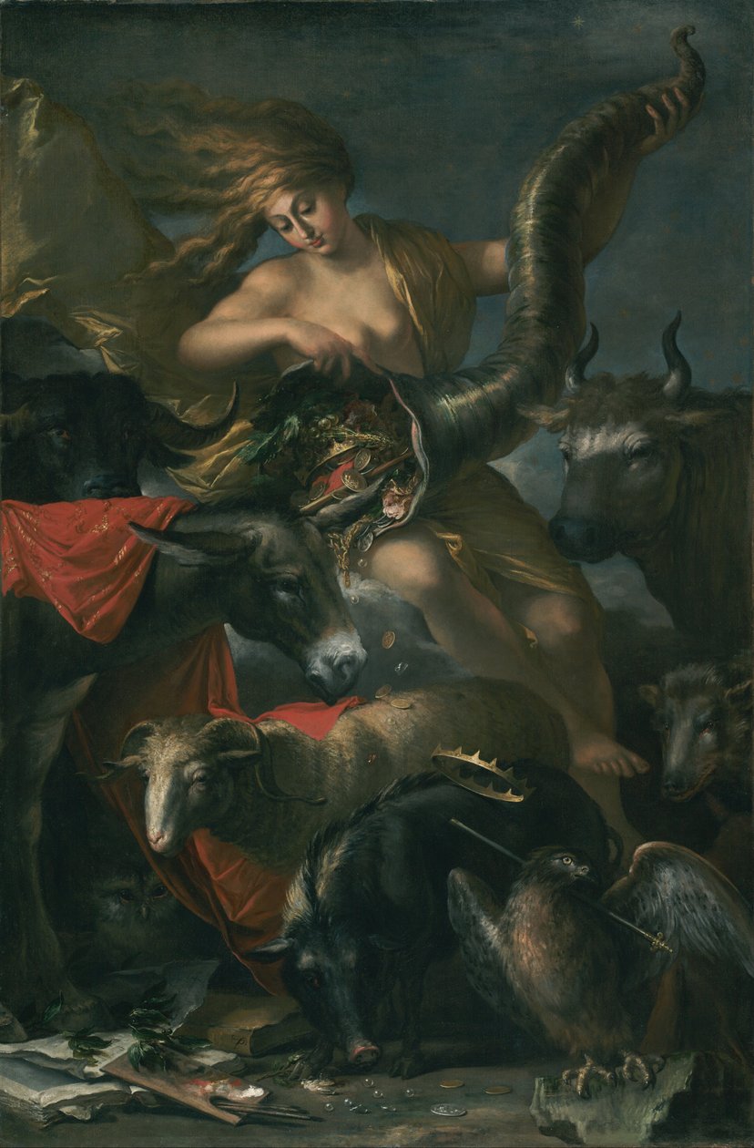 Allegory of Fortune af Salvator Rosa