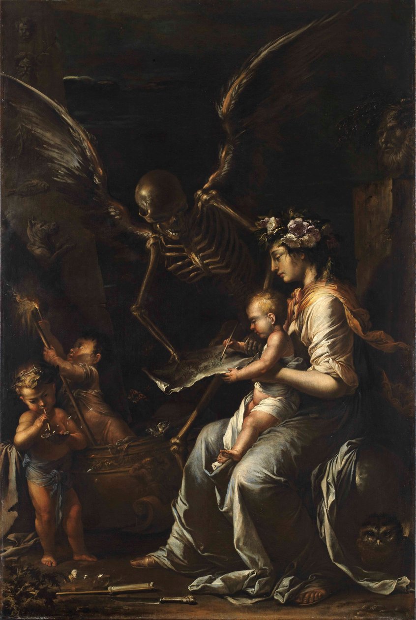 Menneskets skrøbelighed, ca.1656 af Salvator Rosa