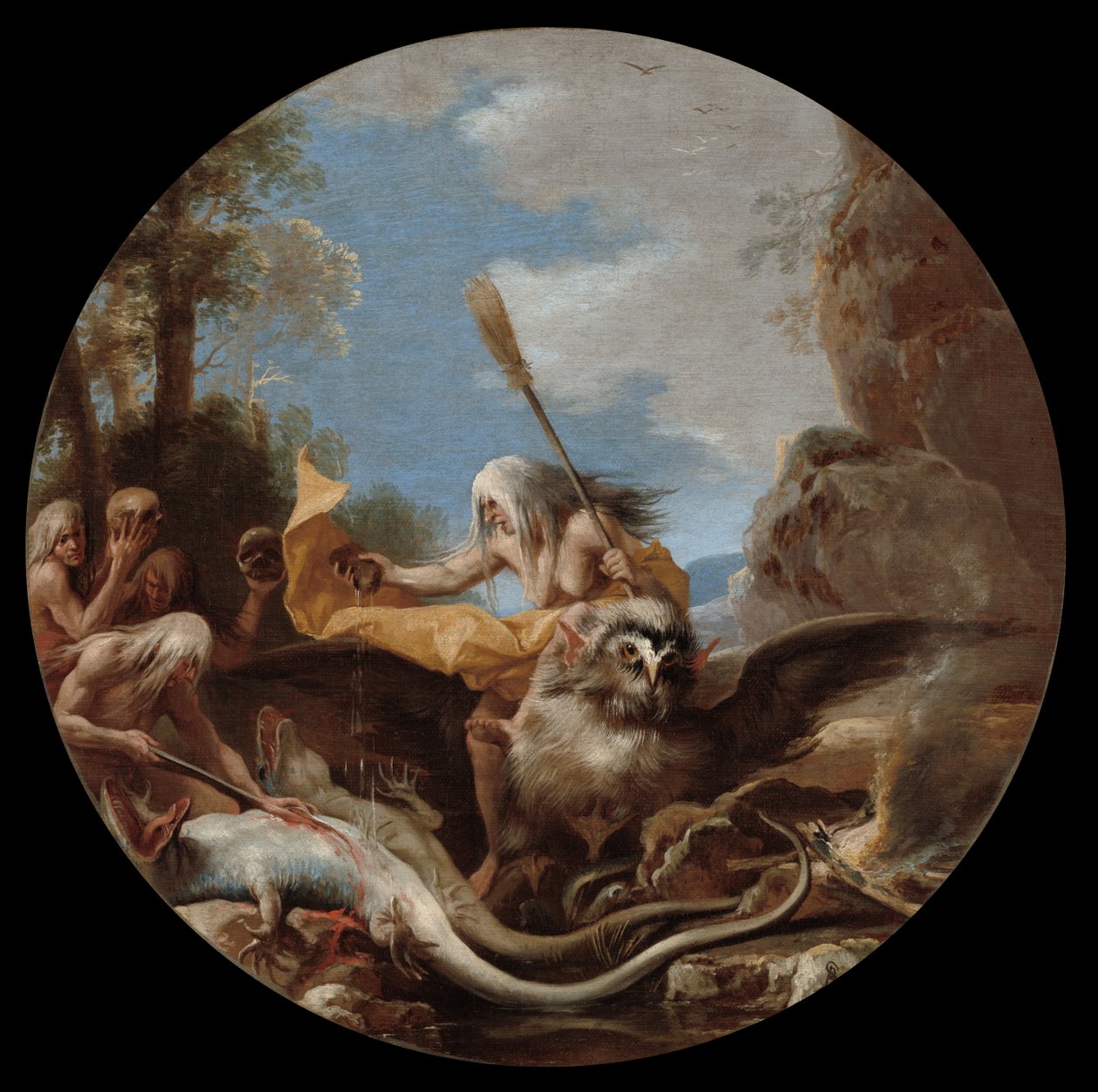 Trolddomsscener: Dag, ca. 1645-1649. af Salvator Rosa