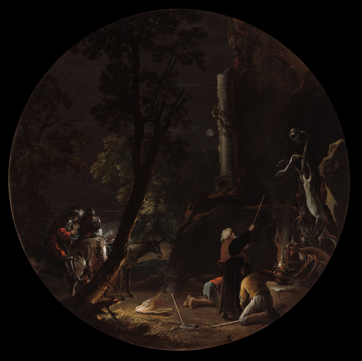 Trolddomsscener: Nat, ca. 1645-1649. af Salvator Rosa