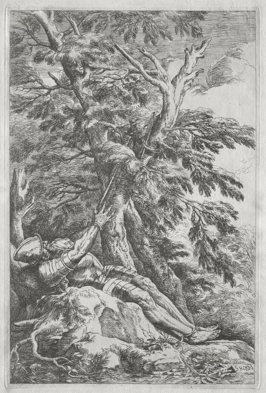 St. William The Hermit af Salvator Rosa
