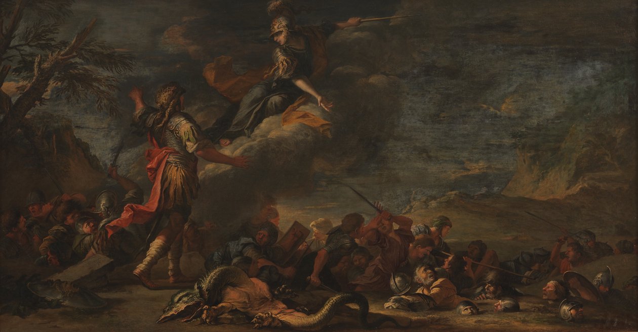 Thebens grundlæggelse af Salvator Rosa