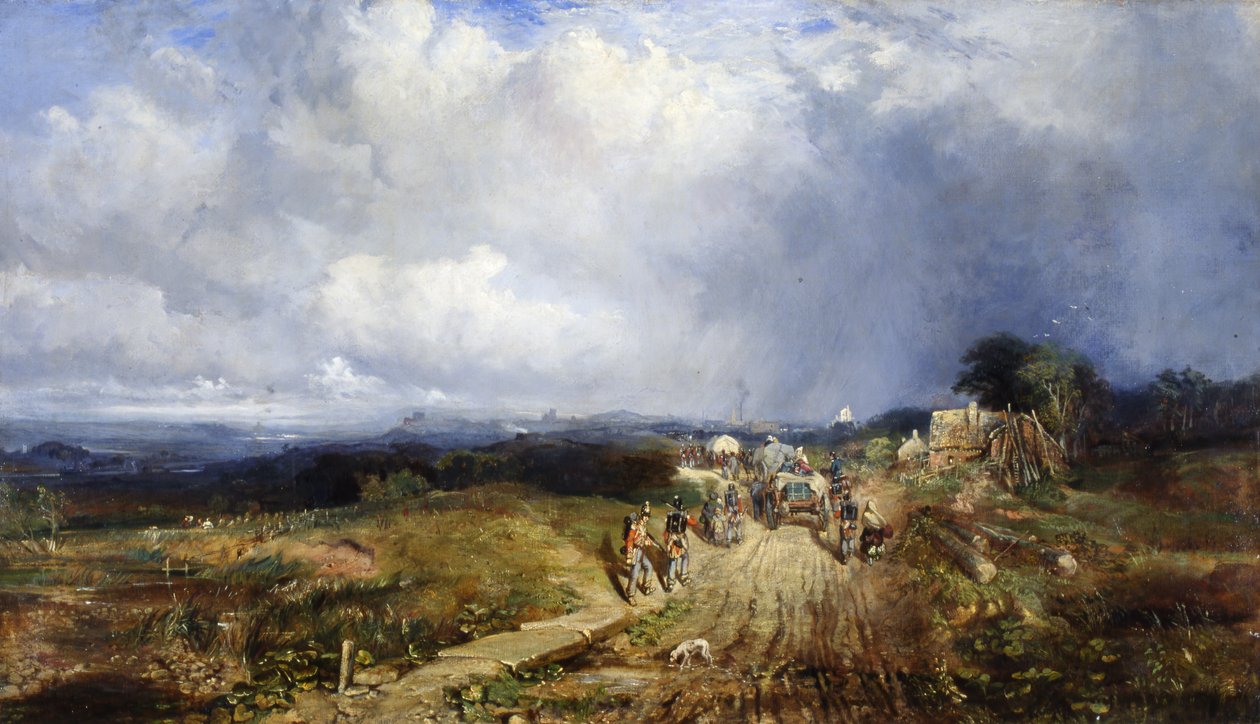 Bagagevogne nærmer sig Carlisle, 1849 af Samuel Bough