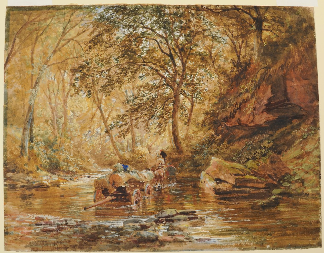 Cadzow Burn, 1856 (wc på papir) af Samuel Bough