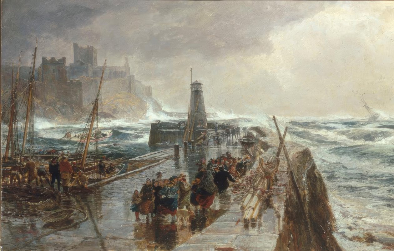 Peel Harbour, Isle of Man af Samuel Bough