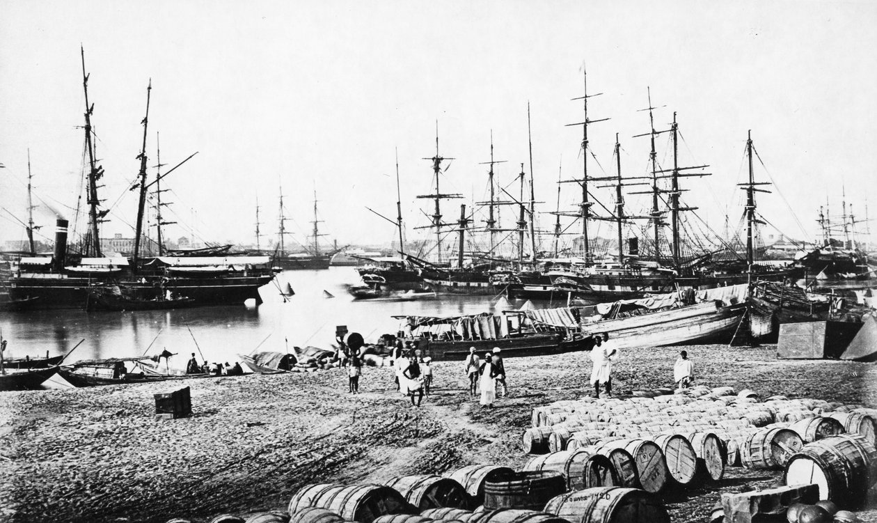 Calcutta Docks, ca. 1865 af Samuel Bourne