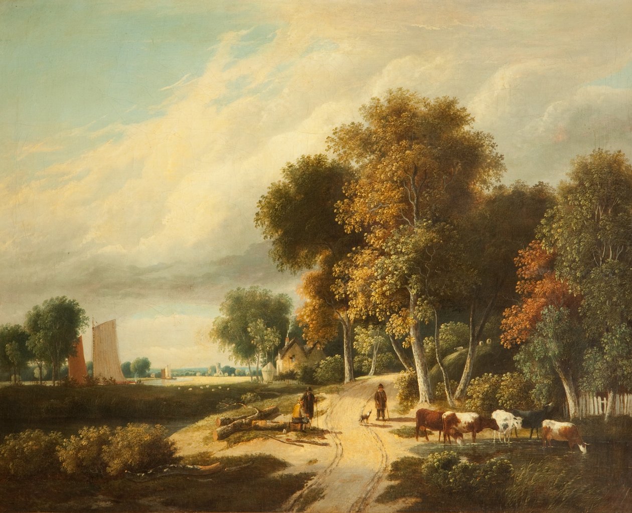En scene i Norfolk af Samuel David Colkett
