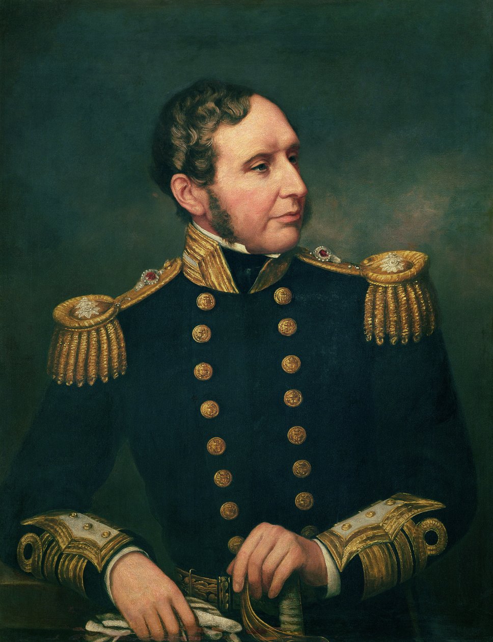 Viceadmiral Robert Fitzroy (1805-65) Admiral Fitzroy ledede ekspeditionen til Sydamerika 1834-36 med Charles Darwin af Samuel Lane