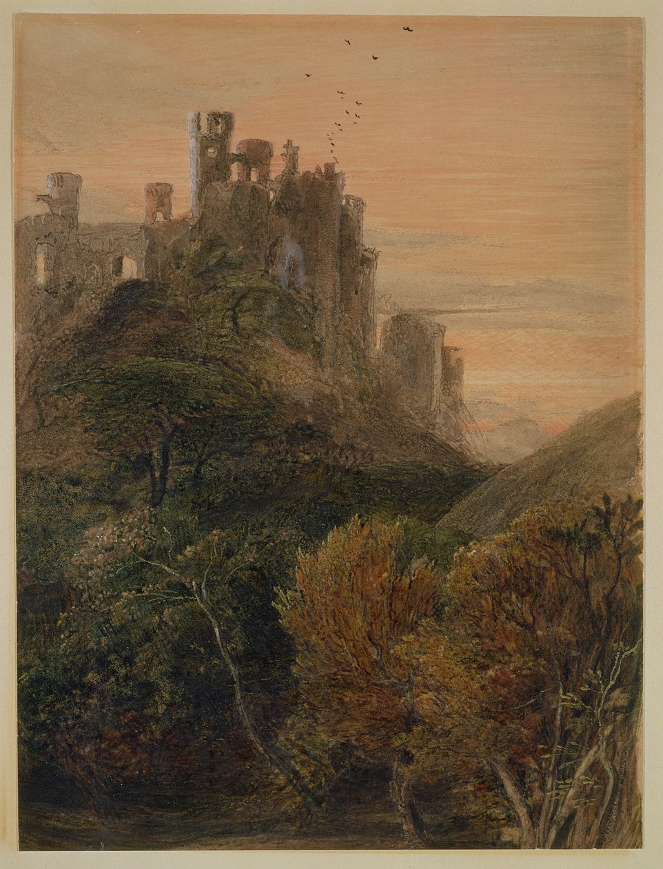 Enchanted Castle (wc og gouache på papir) af Samuel Palmer