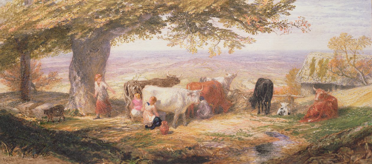 Malkning på markerne af Samuel Palmer