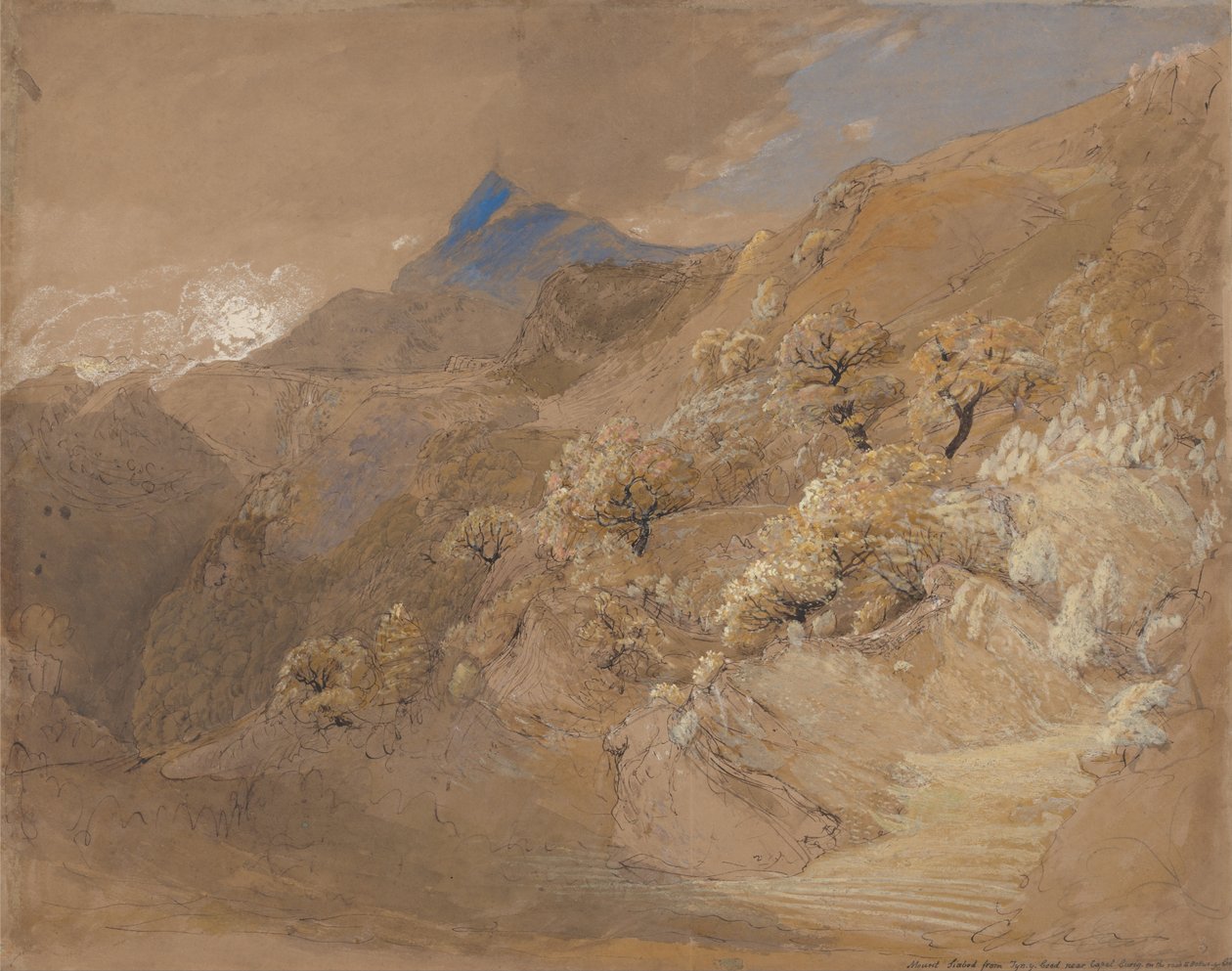 Mount Siabod fra Tyn-y-Coed nær Capel Curig af Samuel Palmer
