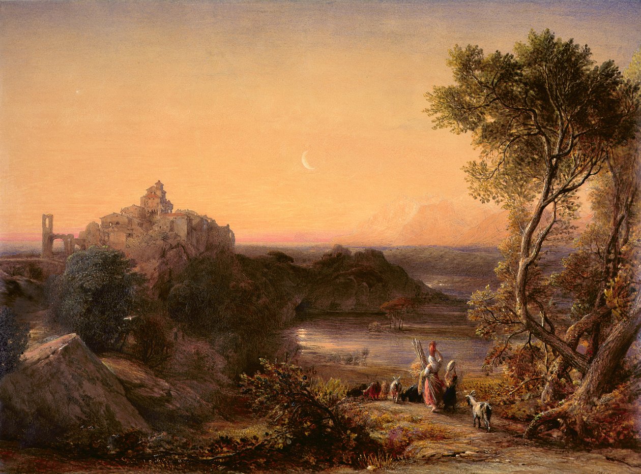 Papigno på Nar under Terni-vandfaldene, 1839 af Samuel Palmer