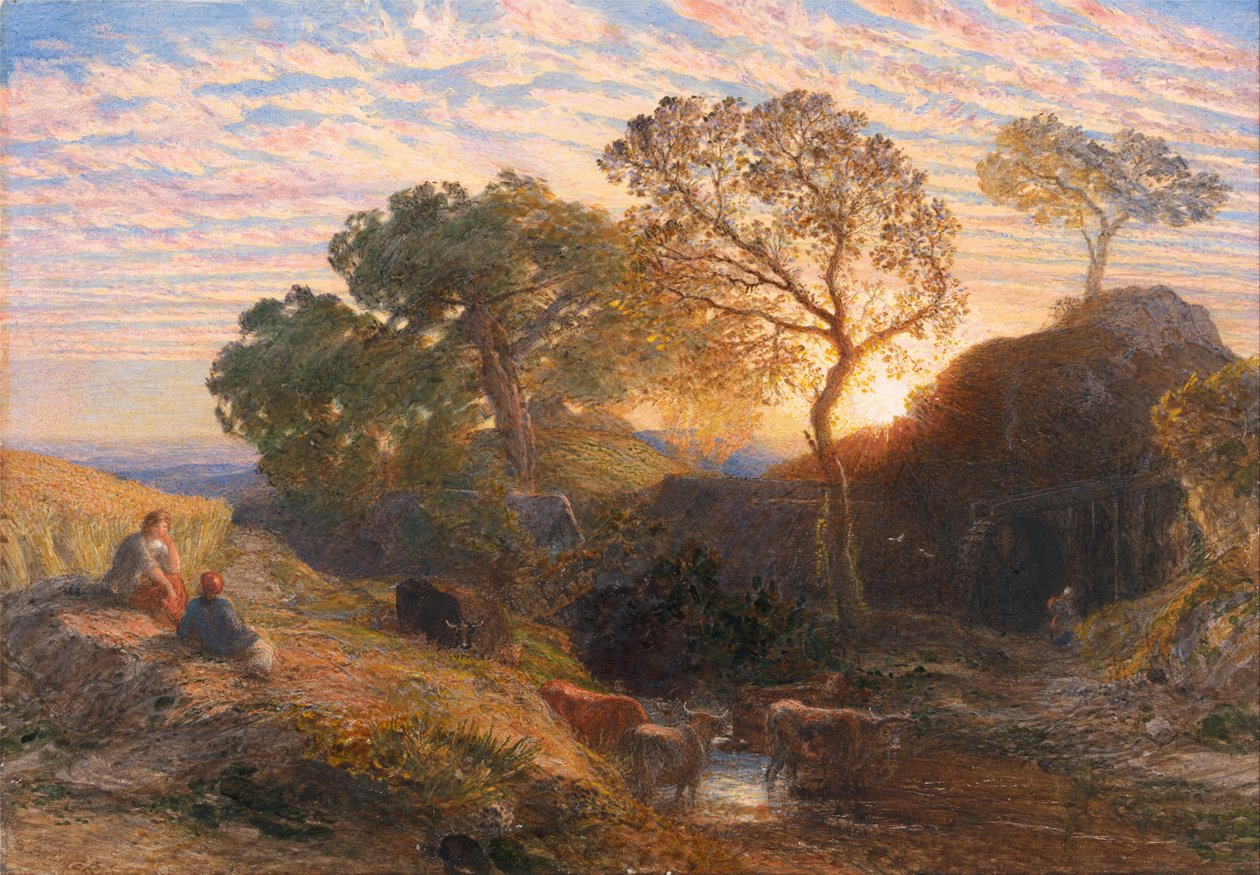 Solnedgang af Samuel Palmer