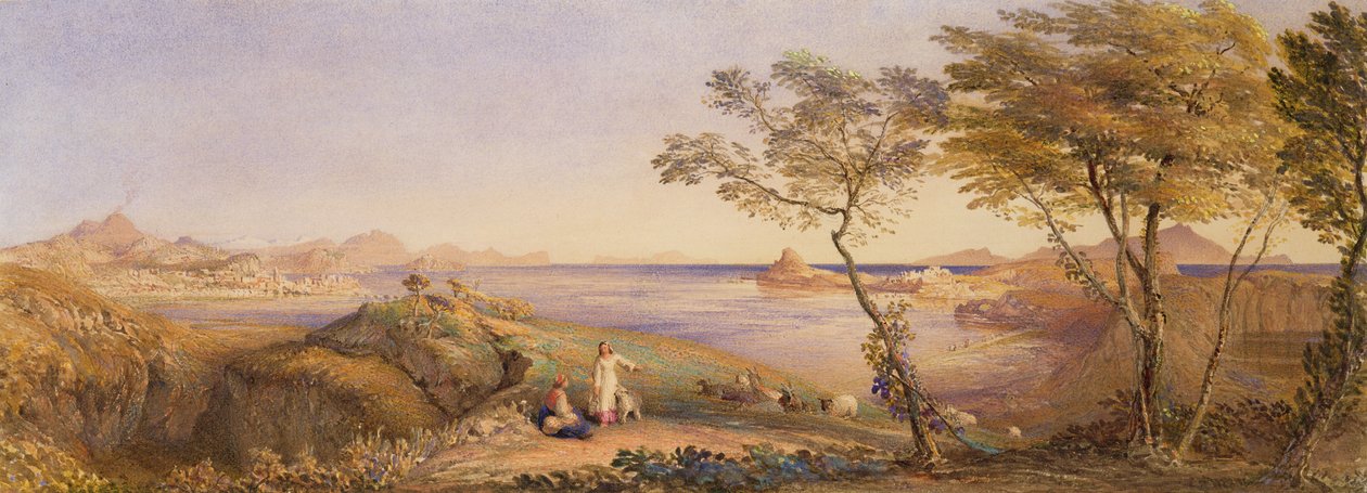 Baiae-bugten fra Monte Nuovo af Samuel Palmer