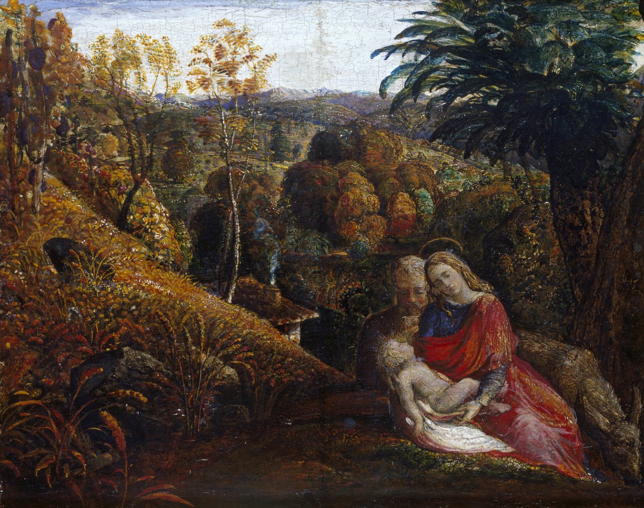 Resten på flugten til Egypten af Samuel Palmer