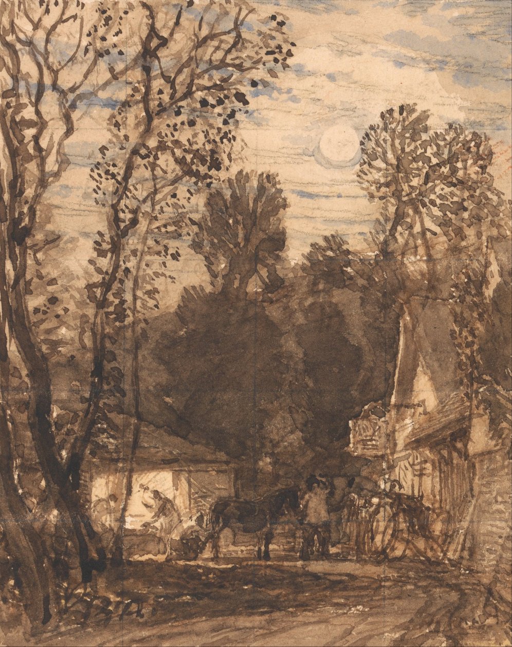 The Wayside Smithy af Samuel Palmer
