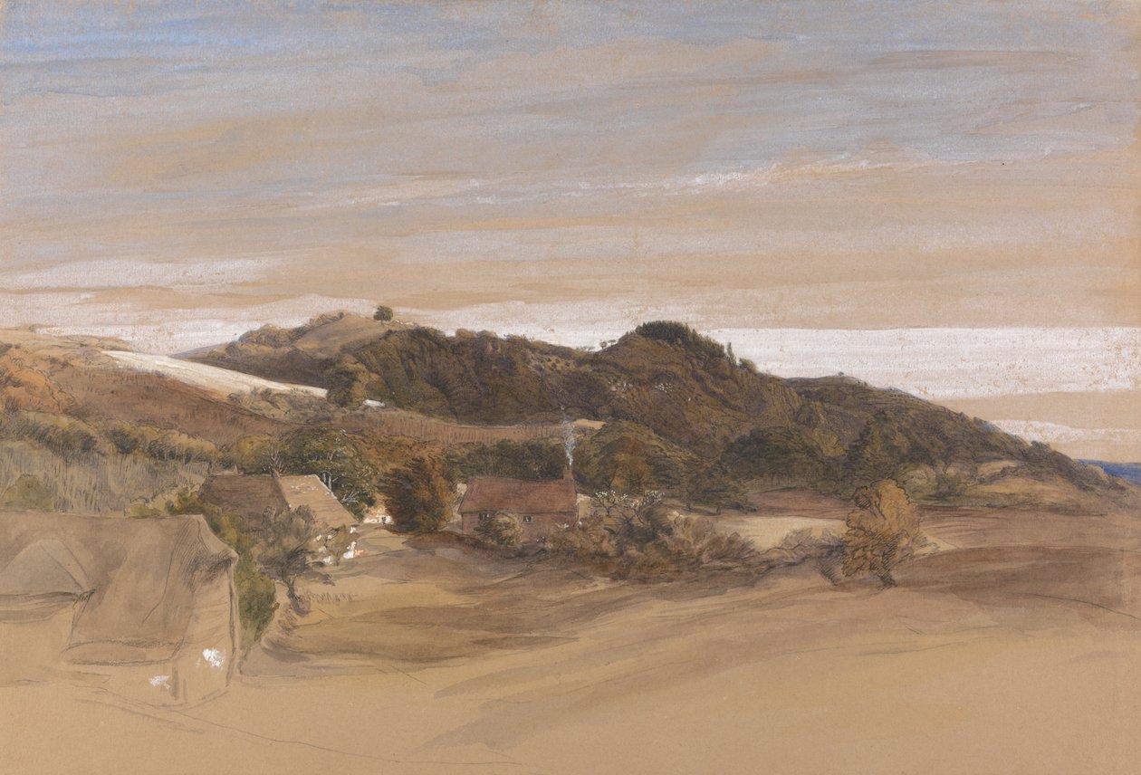 Underriver Hills, nær Sevenoaks, Kent, fra Grounds of J. Herries, Esq. af Samuel Palmer