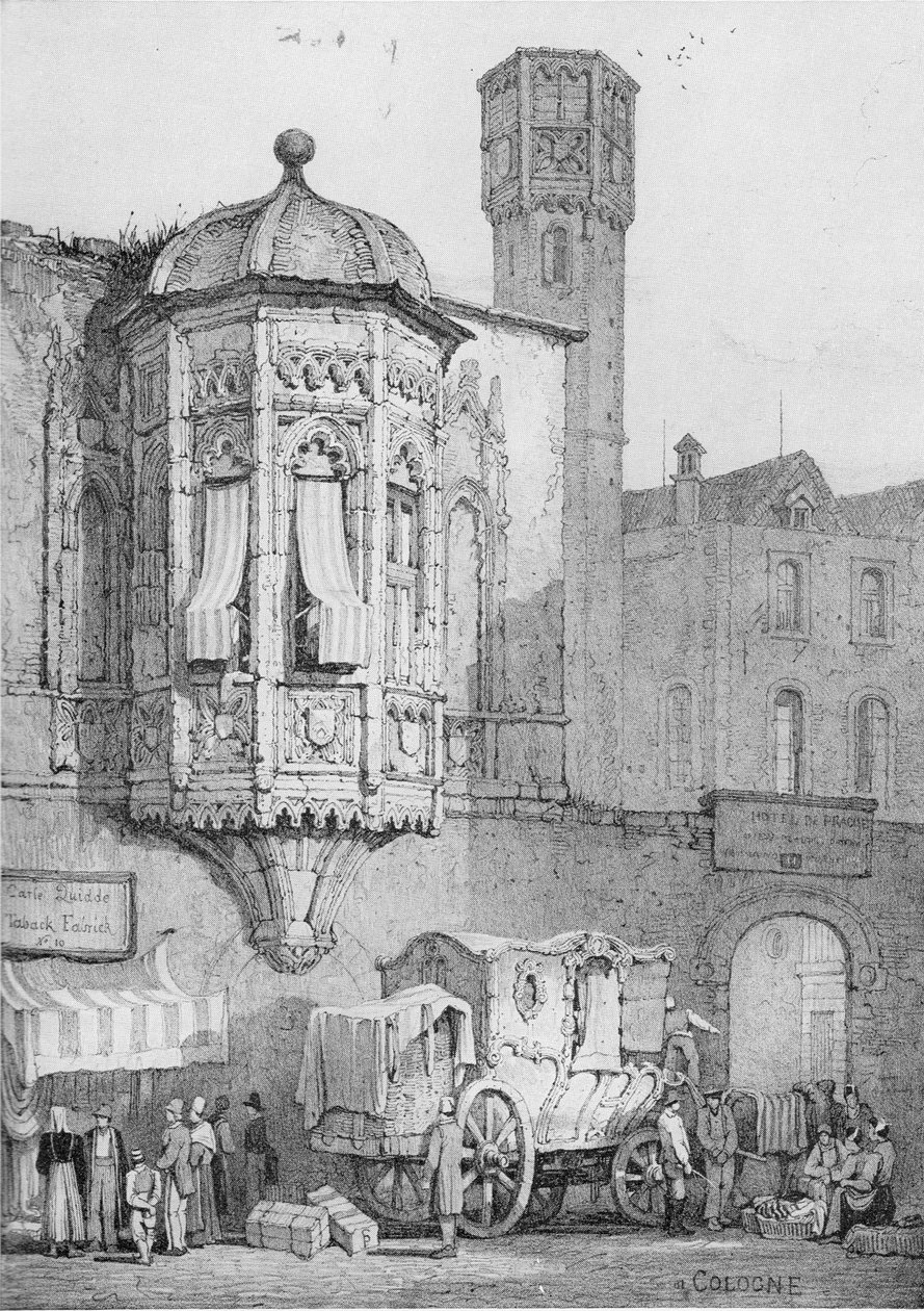 Hotel i Prag af Samuel Prout