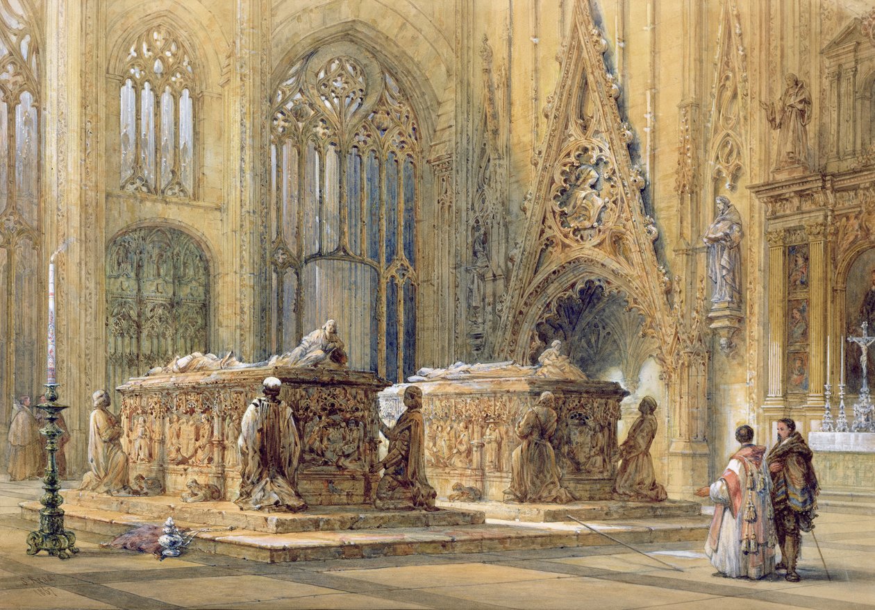 Katedralens interiør, 1867 af Samuel Read