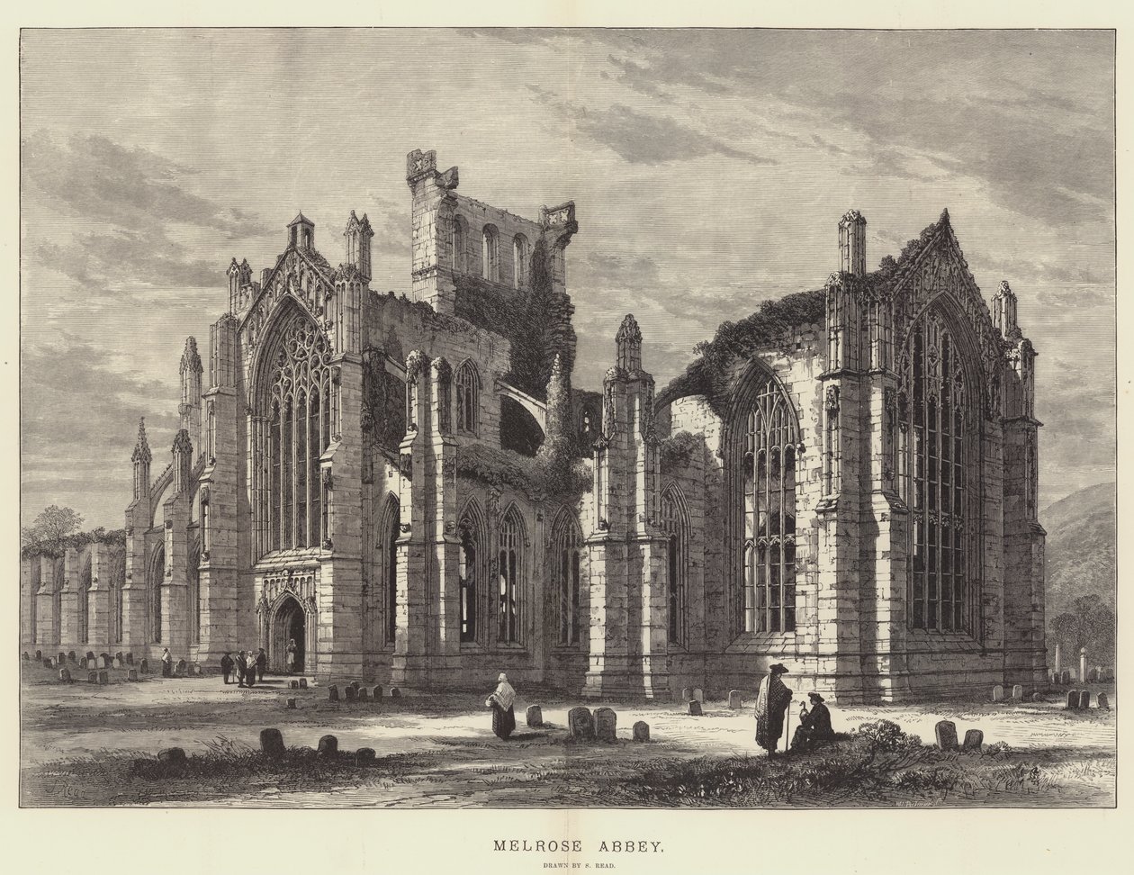 Melrose Abbey af Samuel Read