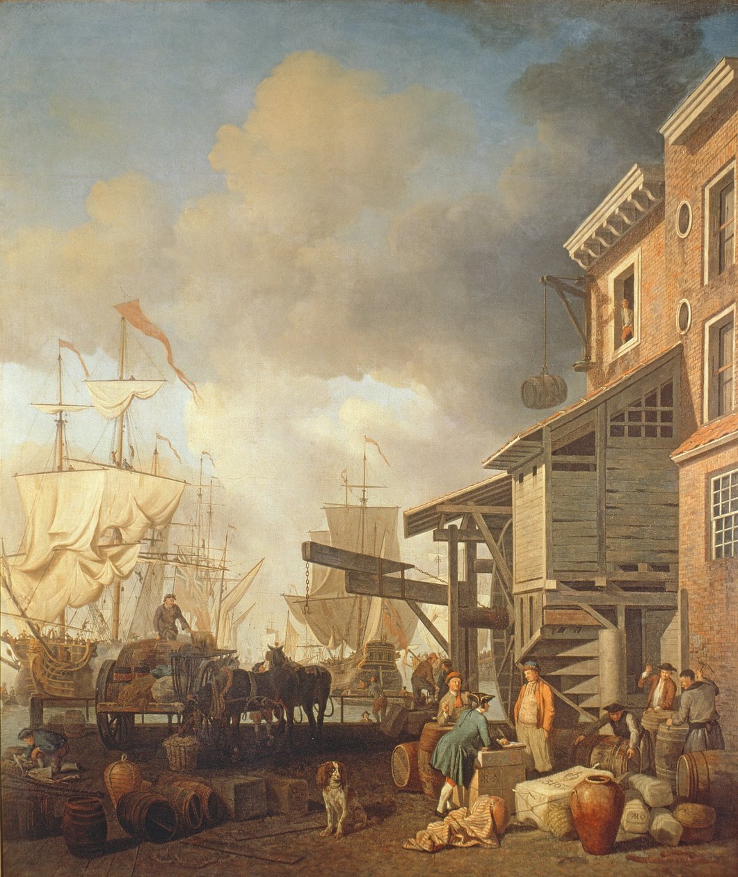 En kaj i Themsen, ca. 1750