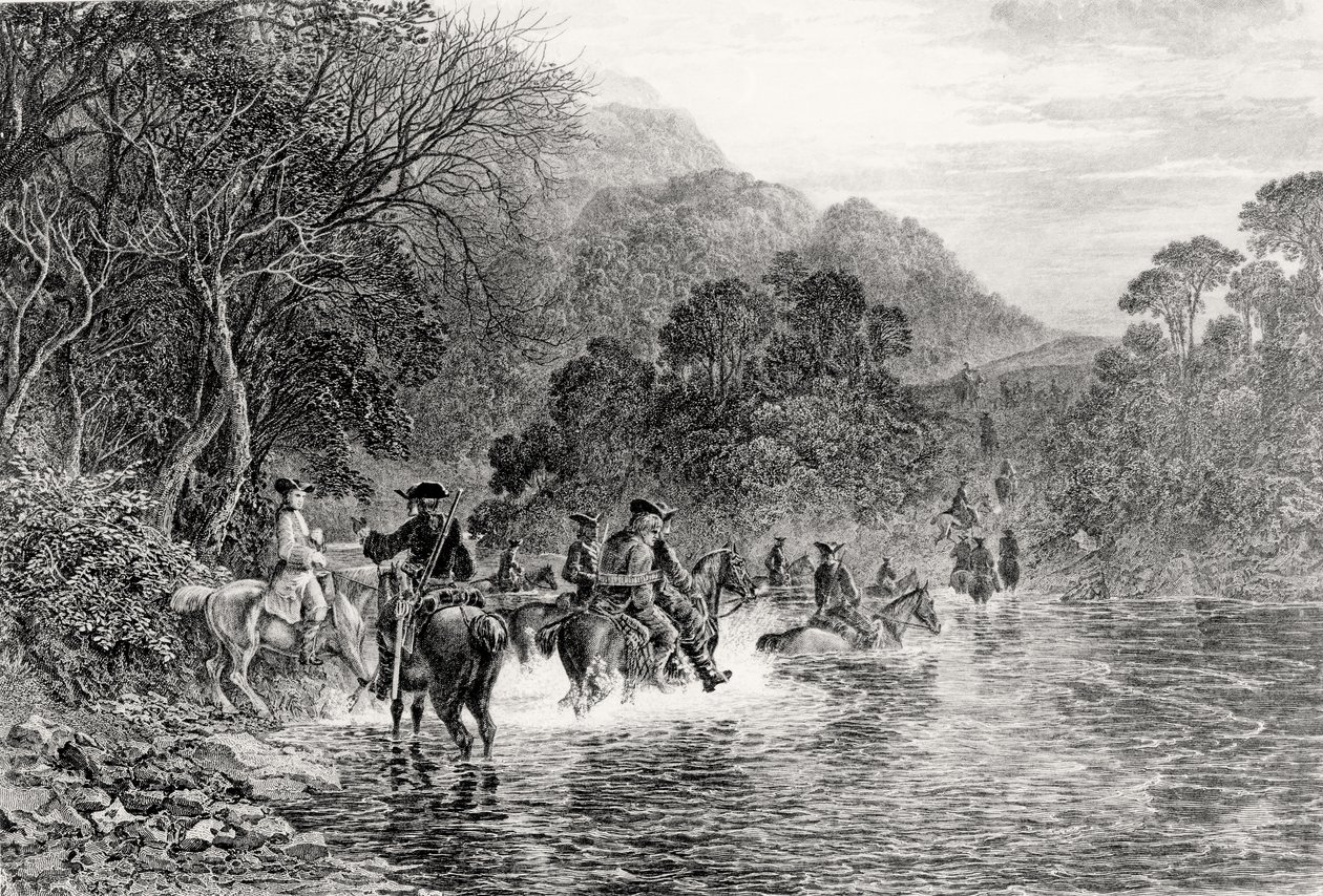 Rob Roy ved Ford, indgraveret af William Forrest af Samuel Bough