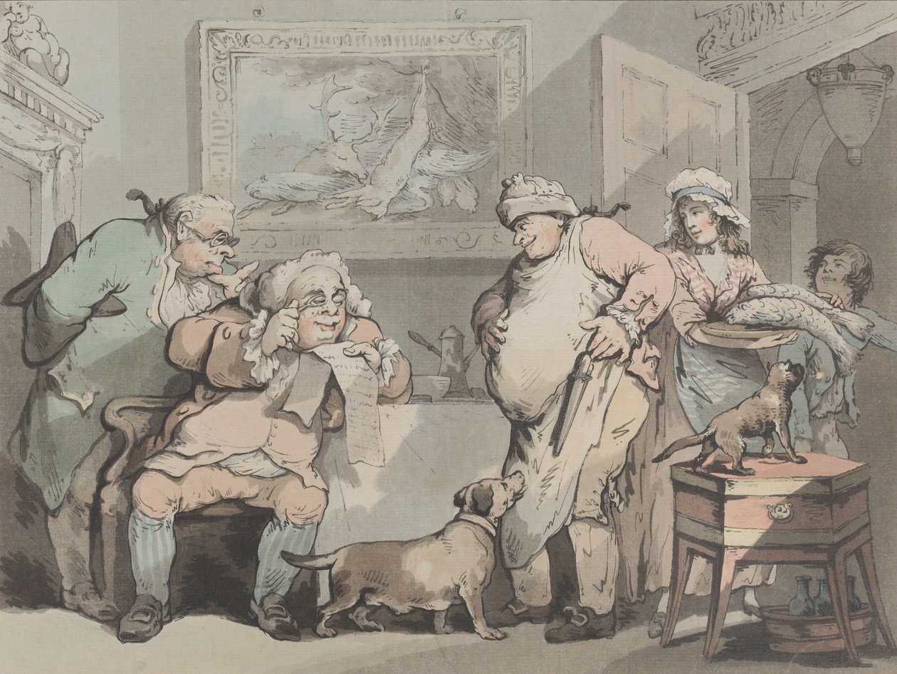 Studious Gluttons, oktober 1788. af Samuel Alken