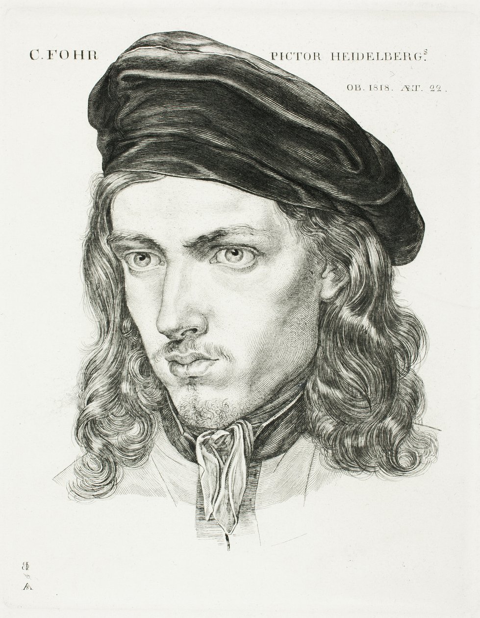 Portræt af Carl Philipp Fohr af Samuel Amsler
