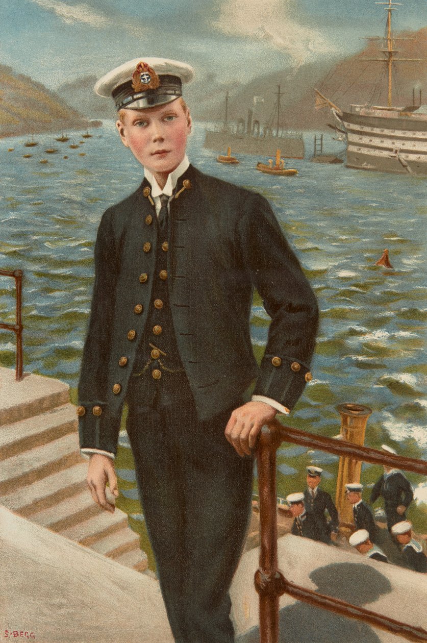 Edward, Prince of Wales som flådekadet af Samuel Begg