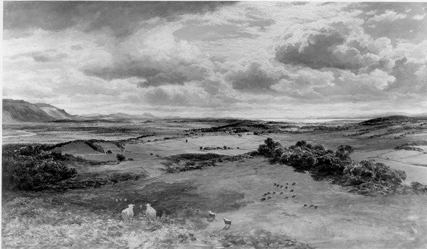 The Field of Bannockburn (panel) (s/h foto) af Samuel Bough