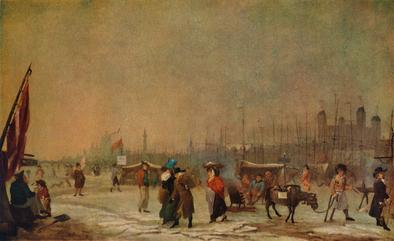 Frost på Themsen, 1788-1789, 1930. af Samuel Collings