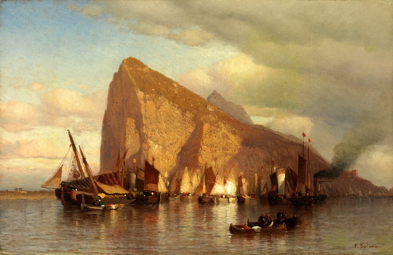 Clearing Storm ved Gibraltar, ca. 1860. af Samuel Colman
