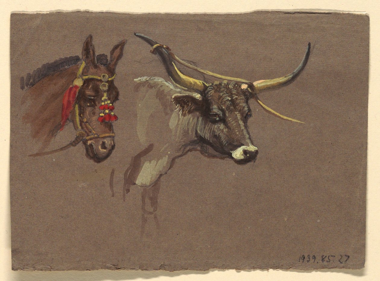 Tegning, Studier fra Italien, 1872-73 af Samuel Colman