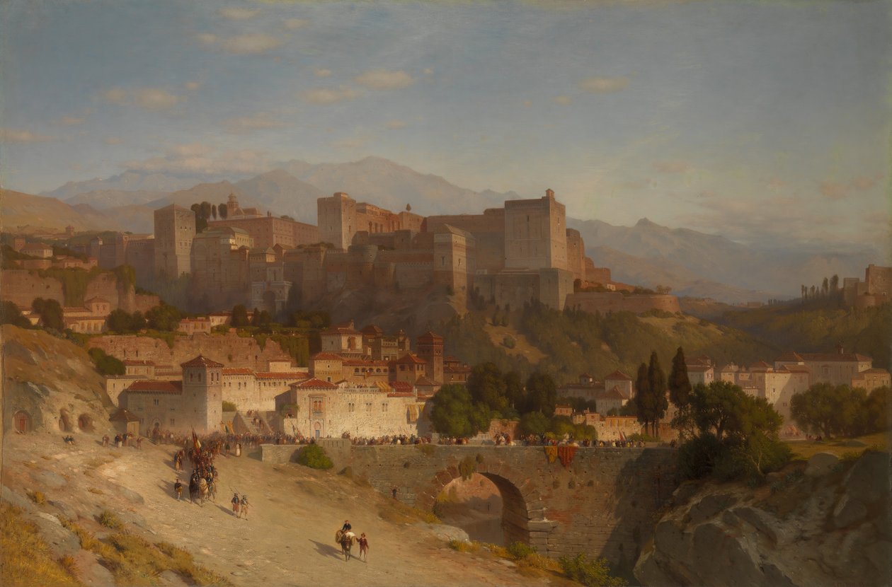 The Hill of the Alhambra, Granada, 1865. af Samuel Colman