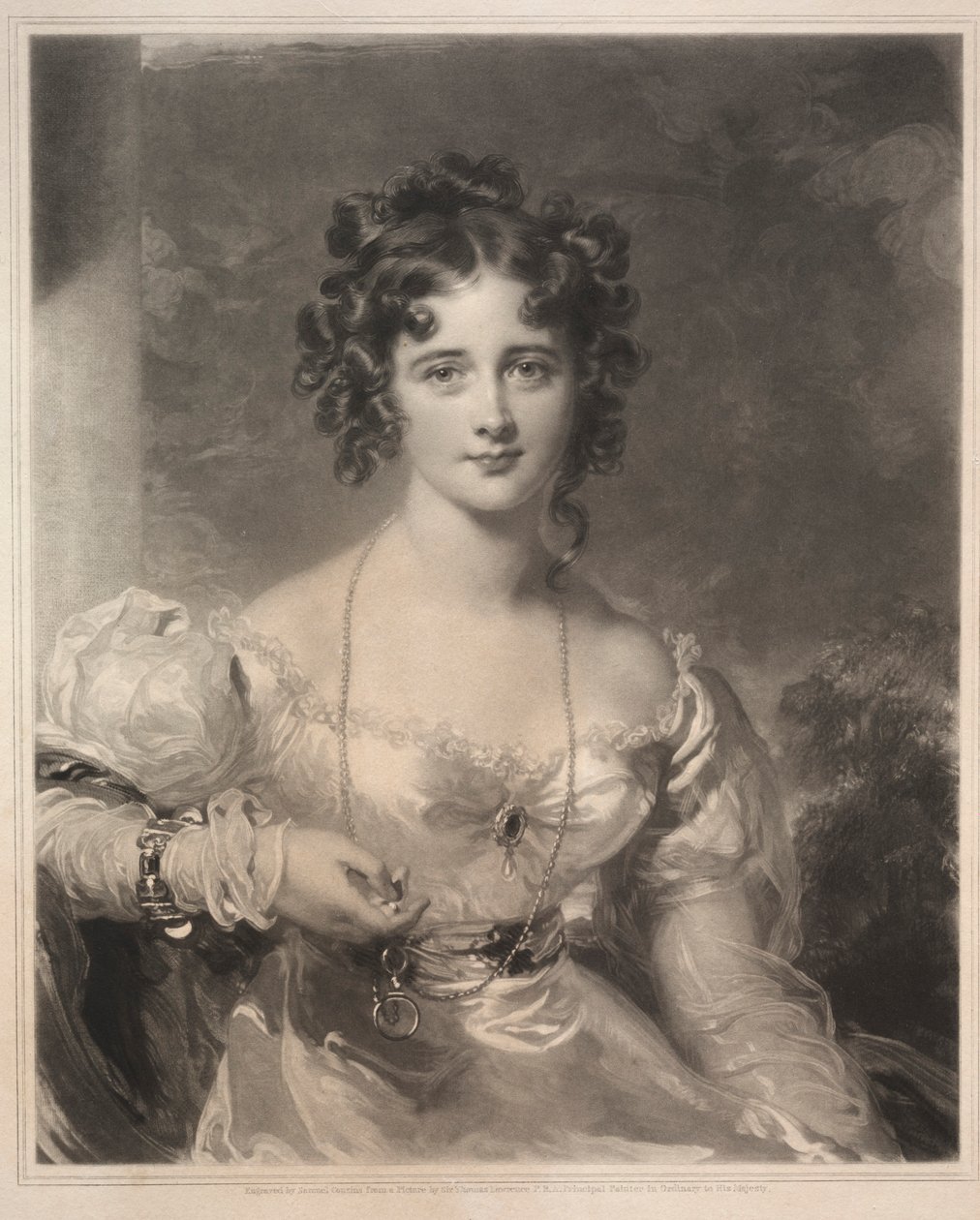 Miss Rosamond Croker, 1828. af Samuel Cousins