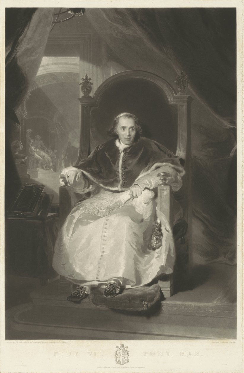Portræt af Pave Pius VII af Samuel Cousins