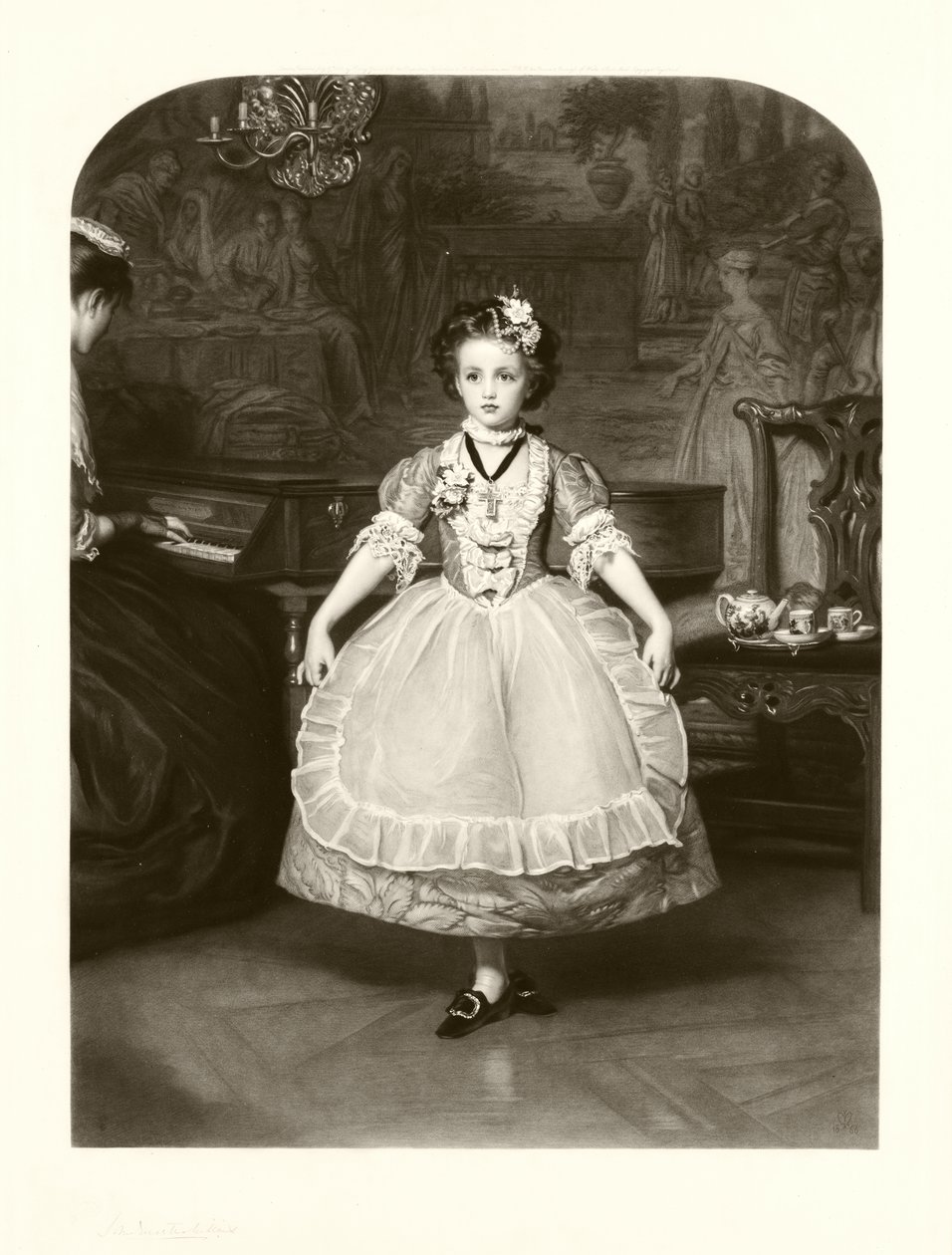 Menuetten (mezzotint) af Samuel Cousins