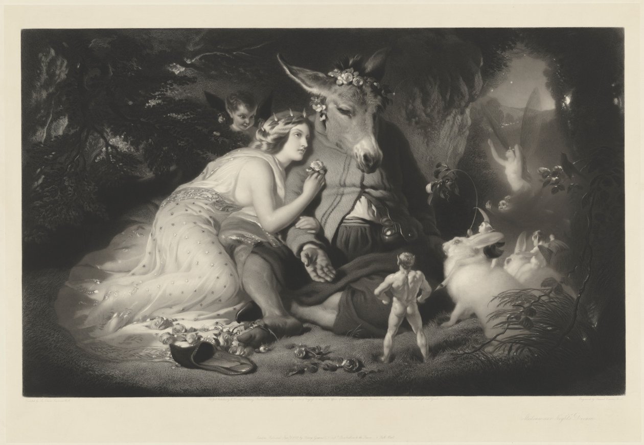 Skærsommernatsdrøm af Samuel Cousins after Sir Edwin Landseer